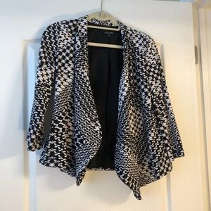 Black and white blazer